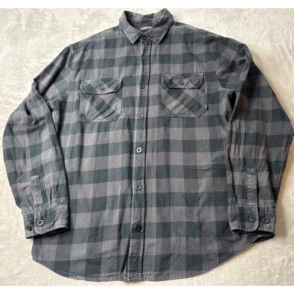 Burton Flannel Grays/Black Size Large Mens